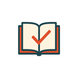 Icon representing the Foundations of Good Supervision — an open book with a checklist, symbolising core principles and essential practices.