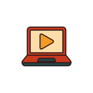 Icon representing The Digital Series — a laptop screen with layered windows and digital elements, symbolising flexible online supervisor training.
